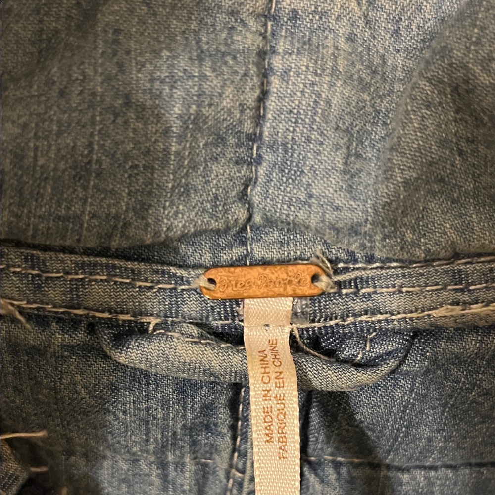Free People Blue Dolman Quilted Zip-Up Jacket - Picture 5 of 6